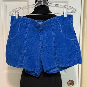 Vintage OP Women's Blue Corduroy Shorts